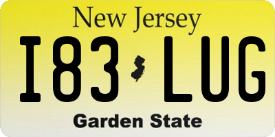 NJ license plate I83LUG