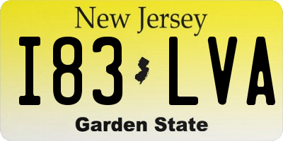 NJ license plate I83LVA