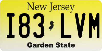 NJ license plate I83LVM