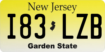 NJ license plate I83LZB