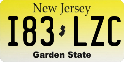 NJ license plate I83LZC