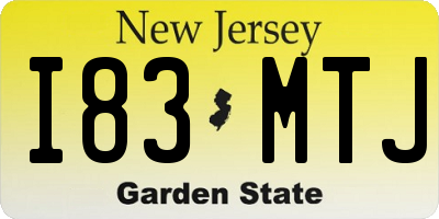 NJ license plate I83MTJ