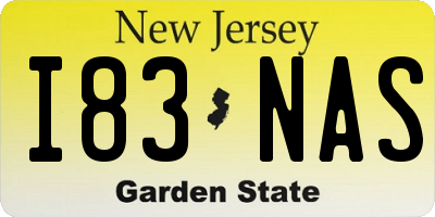NJ license plate I83NAS