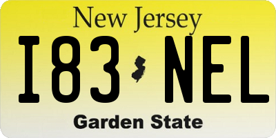 NJ license plate I83NEL