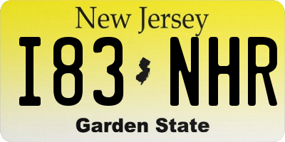 NJ license plate I83NHR