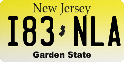 NJ license plate I83NLA
