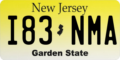 NJ license plate I83NMA