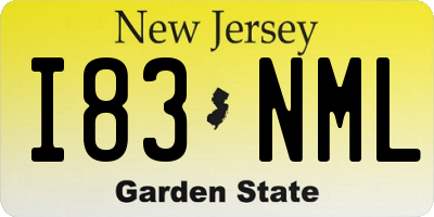 NJ license plate I83NML