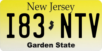 NJ license plate I83NTV