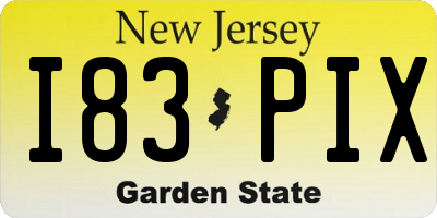 NJ license plate I83PIX