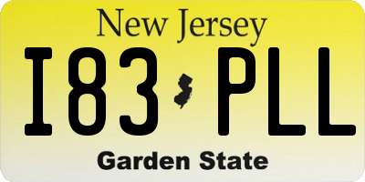 NJ license plate I83PLL