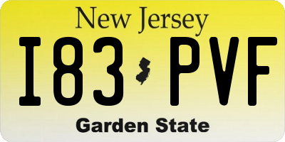 NJ license plate I83PVF