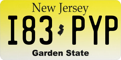 NJ license plate I83PYP