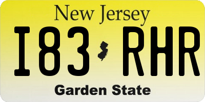 NJ license plate I83RHR