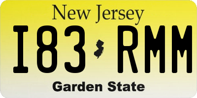 NJ license plate I83RMM