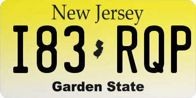 NJ license plate I83RQP
