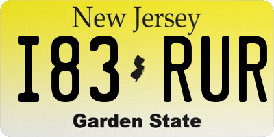 NJ license plate I83RUR