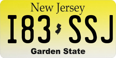 NJ license plate I83SSJ