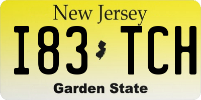 NJ license plate I83TCH