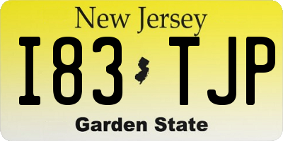 NJ license plate I83TJP