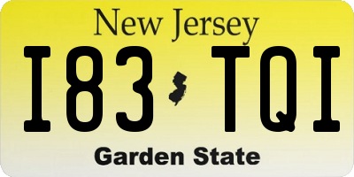 NJ license plate I83TQI