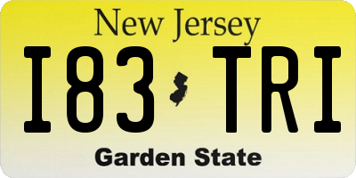 NJ license plate I83TRI