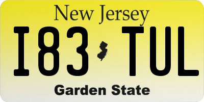 NJ license plate I83TUL