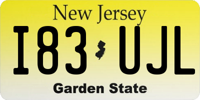 NJ license plate I83UJL