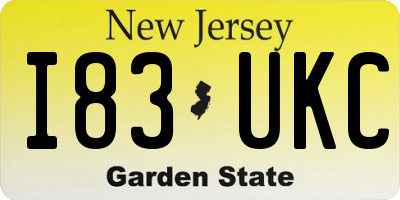 NJ license plate I83UKC