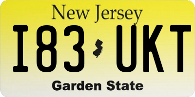 NJ license plate I83UKT