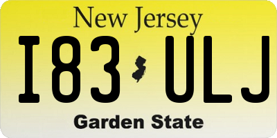 NJ license plate I83ULJ