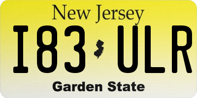 NJ license plate I83ULR