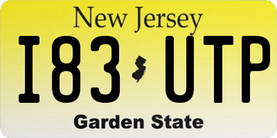 NJ license plate I83UTP