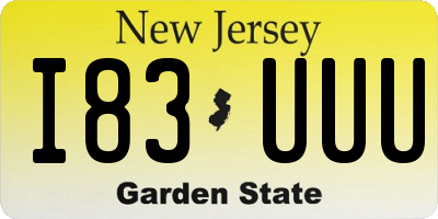 NJ license plate I83UUU