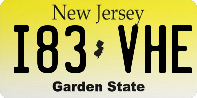 NJ license plate I83VHE