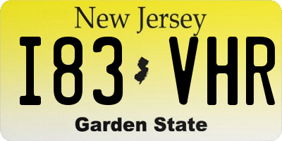 NJ license plate I83VHR