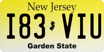NJ license plate I83VIU