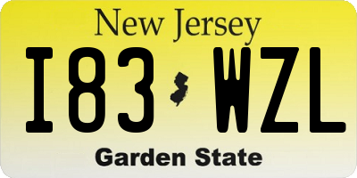 NJ license plate I83WZL