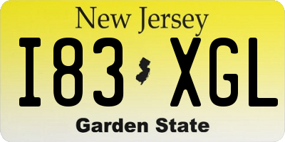 NJ license plate I83XGL