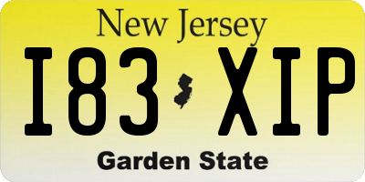 NJ license plate I83XIP