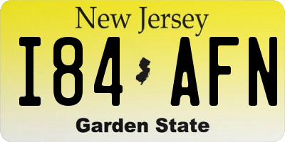 NJ license plate I84AFN