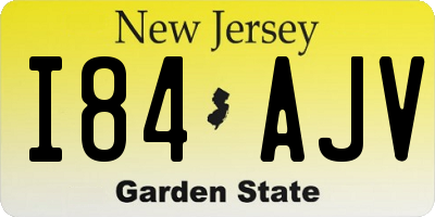 NJ license plate I84AJV
