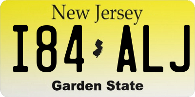 NJ license plate I84ALJ