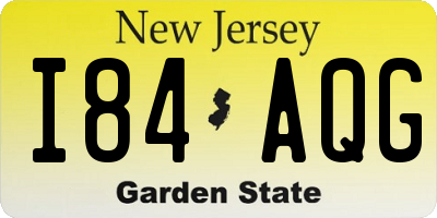 NJ license plate I84AQG