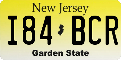 NJ license plate I84BCR