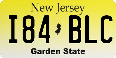 NJ license plate I84BLC