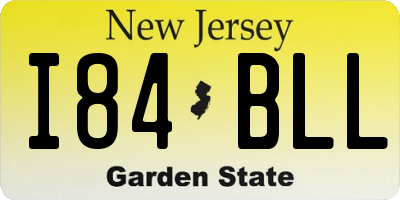 NJ license plate I84BLL