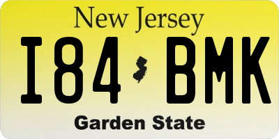 NJ license plate I84BMK