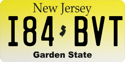 NJ license plate I84BVT