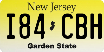 NJ license plate I84CBH